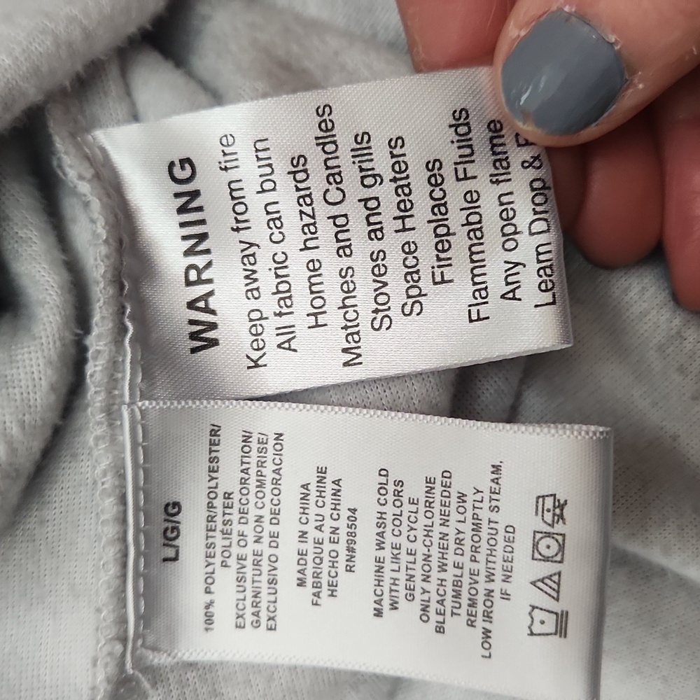 Lanz Of Salzburg Gray And White Nightgown Size Large - Picture 13 of 14